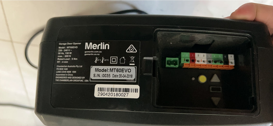 merlin garage door opener merlin powerace mt60evo used