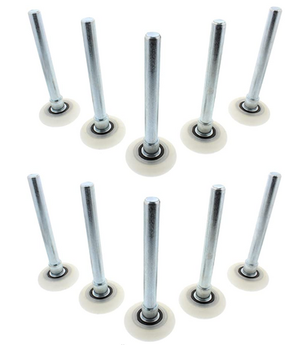 Garage Door Rollers Nylon Door Wheels Replacement Garage Roller, White 10pk - LOCKMATIC